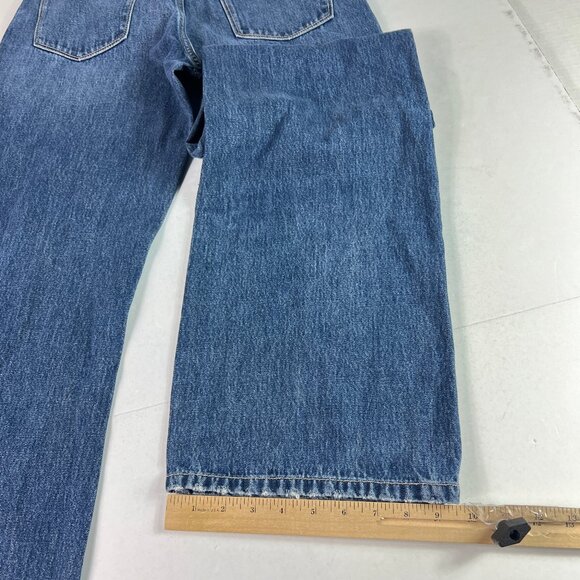 KanCan Jeans Womens 27 90s High Rise Wide Leg Flare Blue Distressed Cotton Denim - Picture 11 of 16